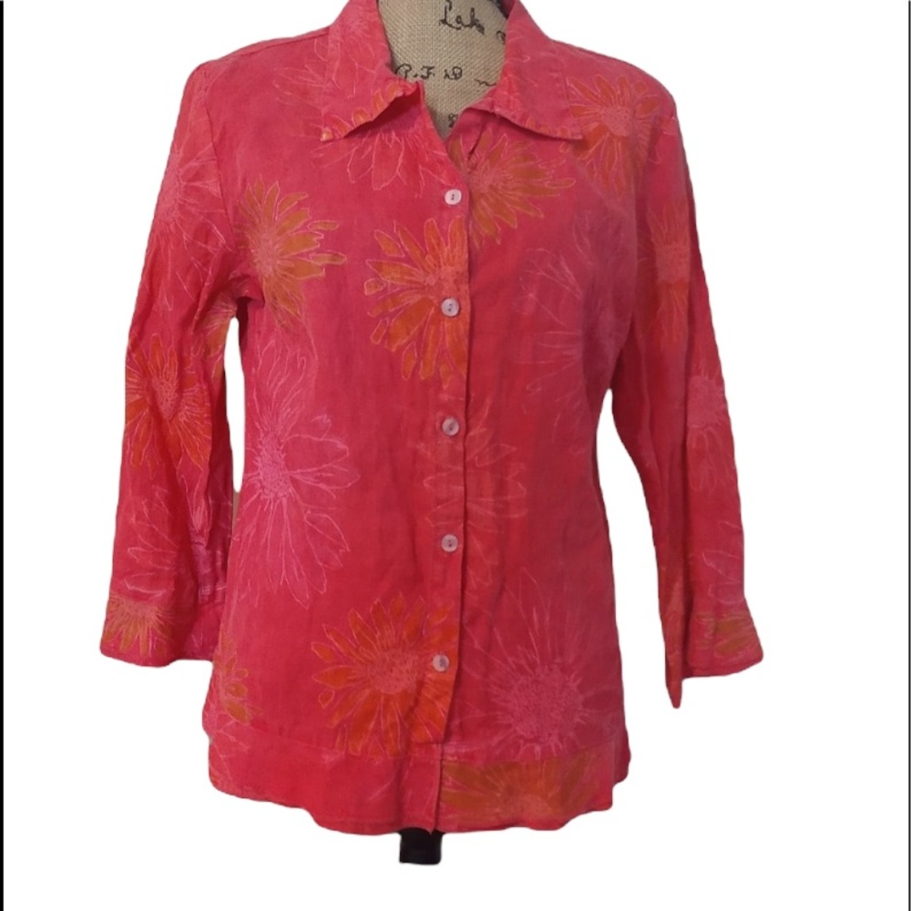 Fresh Produce Red Button Down Shirt